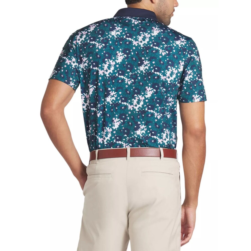 PUMA ARNOLD PALMER FLORAL GOLF POLO WHITE GLOW/DEEP NAVY #623954 SIZE XL - Picture 4 of 5